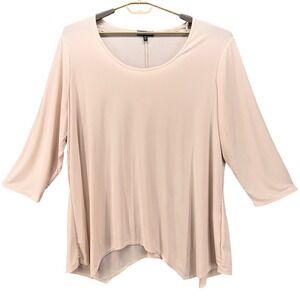 Slinky Brand Tunic Top Beige 3X